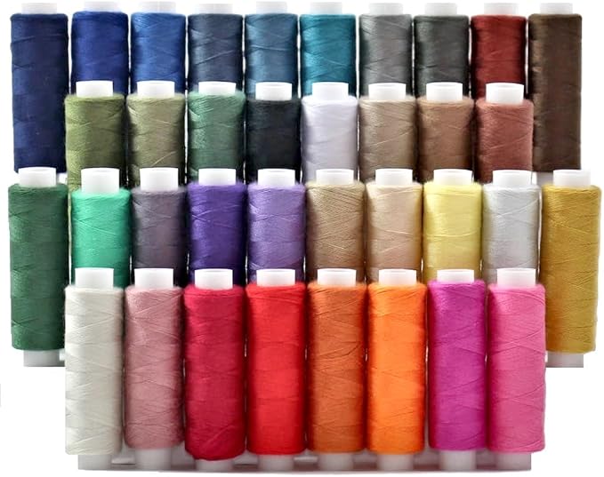 BlesSew Polyester Sewing Thread Set, 36 Sewing Machine Thread Spools, 150 Yards by BlesSew