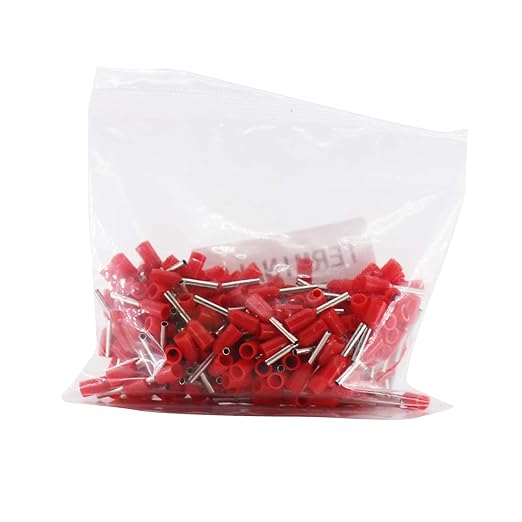 Fidioto AWG20 Wire Ferrules Terminals, 250pcs AWG20 Terminal Connector Wire Insulated Cord Pin Ends Terminals for Electric, Industrial, Chemical Industry, Power Control System, etc.
