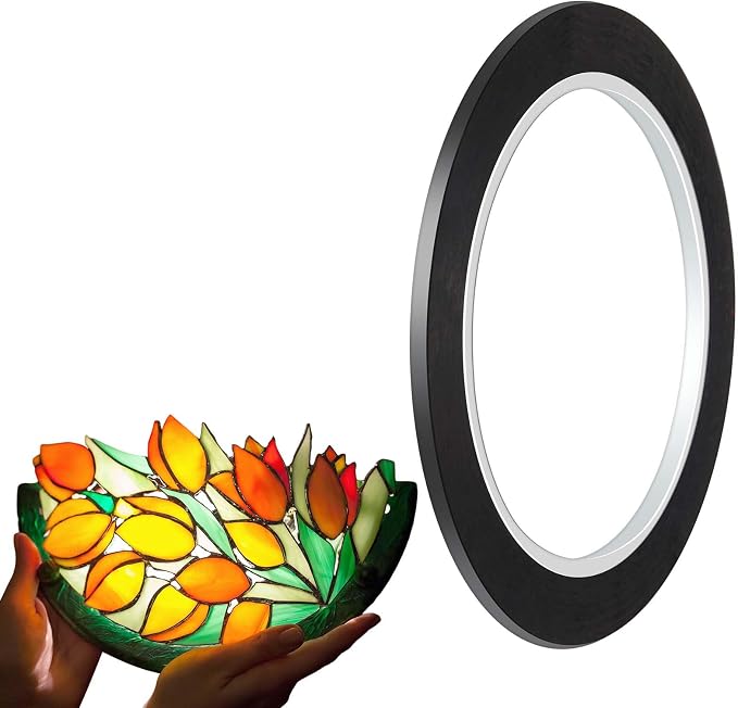 Innconee Black Thin PET Stained Glass Lead Lines 3mm 216ft by Innconee