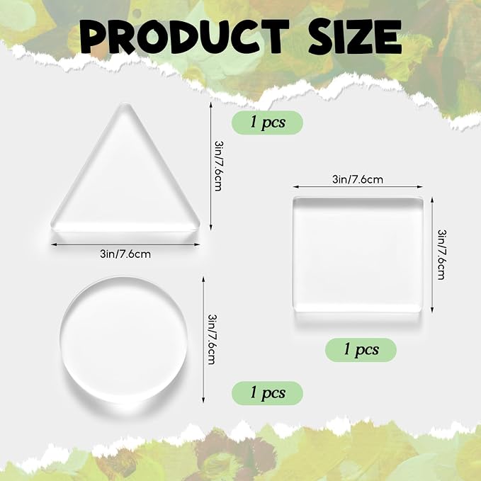 Ripeng 3 Pack Monoprinting Print Plates 3 Inch Small Gel Printing Plates - Image 3