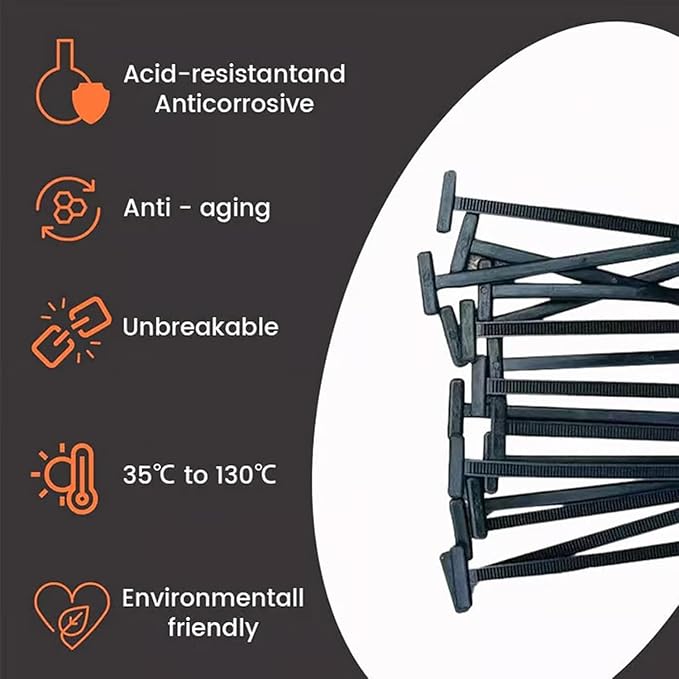 100PCS Nylon Universal Cable Tie Buckle, Heavy Duty Self-Locking Nylon Zip Ties Holder, Multipurpose Plastic Cable Ties Tool, New Multifunctional Cable Tie Buckle for Car Daily Repair