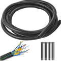 1/2"-32.8ft Split Wire Loom Tubing Cable Management Conduit Flexible Covers Cord Protectors