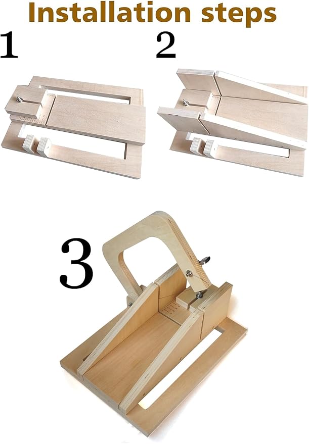 Silicone soap molds -Soap Cutting Tool Set Wooden Bamboo - Image 6