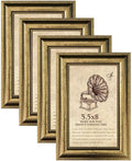 5.5x8 Picture Frame Set of 4, Vintage Picture Frame Gold Frames Ornate Vintage by TKYGU