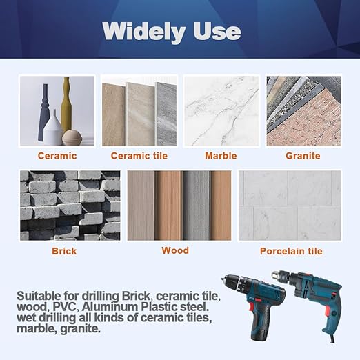 Dry Diamond Core Drill Bit,BRSCHNITT 68mm Diamond Hole Saw Core Drill Bit with Triangle Shank for Porcelain Tile Ceramic Stone Granite Marble