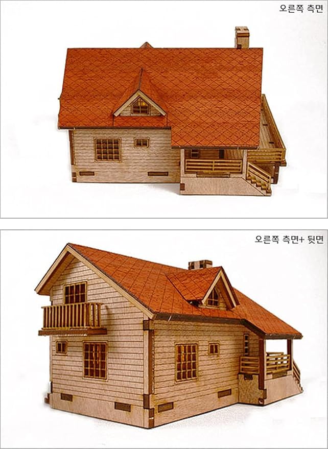 Desktop Wooden Model Kit Garden House A - Image 5