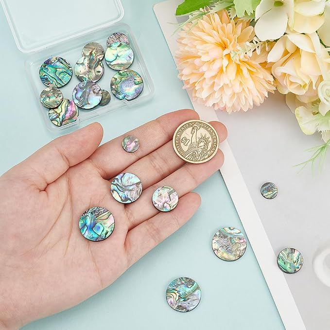 WADORN 4 Sizes Abalone Shell Cabochons - Image 4