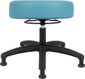 Chair Master 17" Round Vinyl Fabric Stool, Table Height, 360 deg Level Activation, Heavy Duty, Lab, Medical, Garage, Home, Spa, Cleanroom (Glides, Aqua)