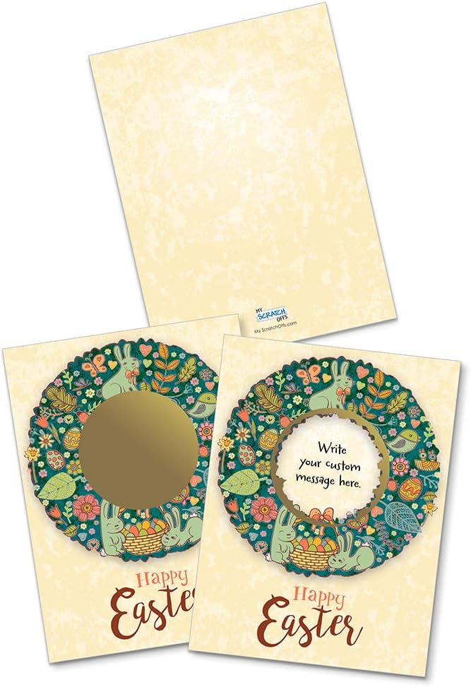 My Scratch Offs Spring Easter Wreath DIY Make Your Own Scratch Off Card Pack 20 - Image 6
