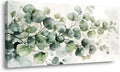 ZESTRILIA Soft Green Eucalyptus Leaves Canvas Wall Art, Calming Watercolor by Unknown