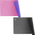 Self Healing PVC Cutting Mat, A2 | 2 pcs, Gridded Rotary Cutting Board by FrenzyBird