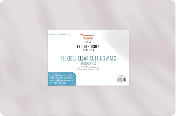 Better Kitchen Products Extra Thick Flexible Frosted Clear Plastic Cutting Mats - Image 7