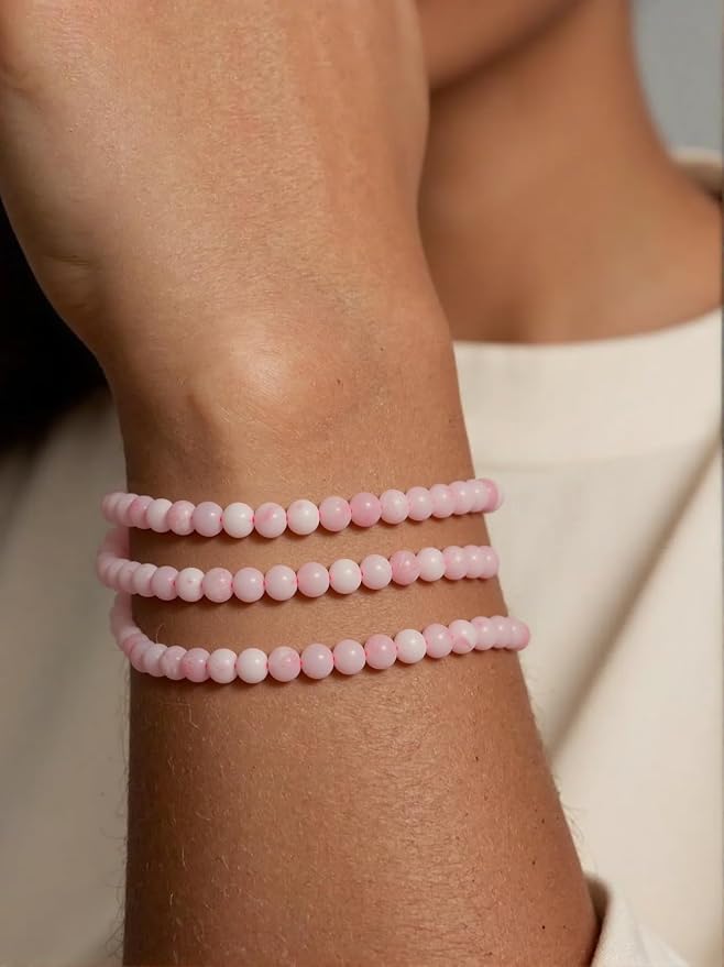 6mm Matte Rose Quartz Bead, 15-Inch Matte Round Loose Stone Beads - Image 4