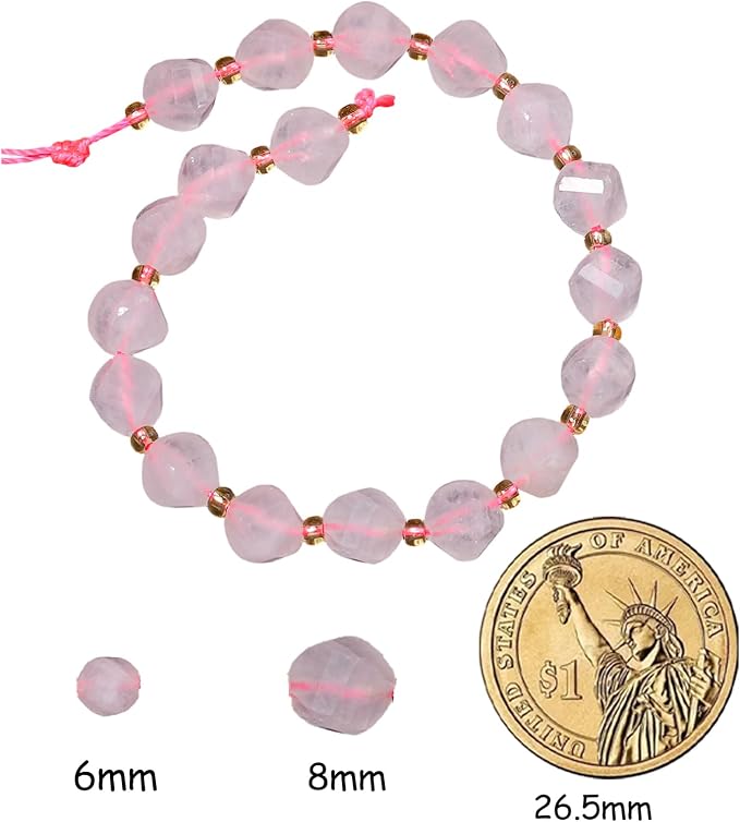 34pcs Natural Quartz Stone Beads - Image 2