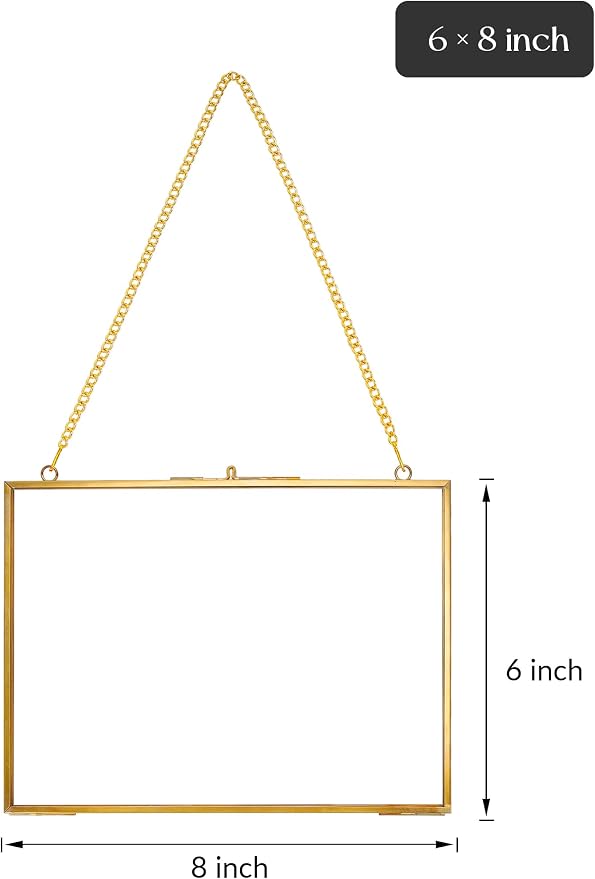 REDHUGO Hanging Pressed Flower Frame Handmade, Double Glass Picture Frame - Image 6