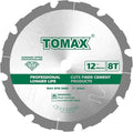PCDM12 Inch 8 Tooth Polycrystalline Diamond Tipped (PCD) Hardie Fiber Cement Saw Blade with 1 Inch Arbor