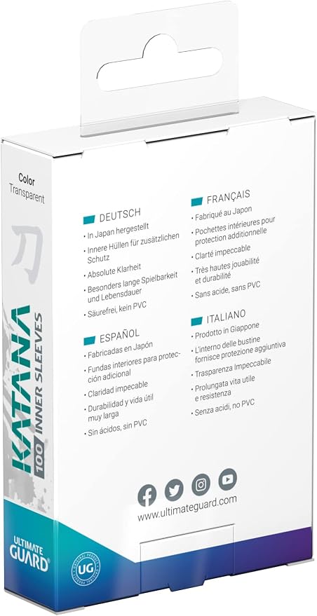 Ultimate Guard Katana Inner Card Sleeves, 100 Standard Size TCG Sleeves - Image 3