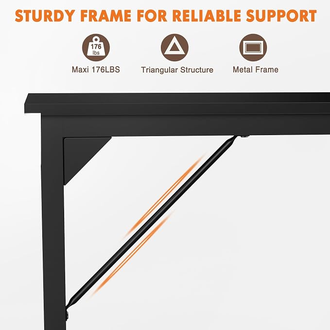 Sweetcrispy 63-Inch Small Computer Desk - Image 5