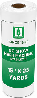 H.B.I. Products No Show Mesh Machine Embroidery Stabilizer White Invisible Cut by HBIHBIPRODUCTS