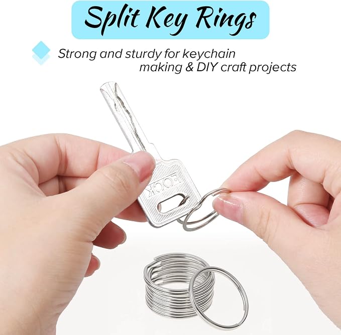 PAXCOO 200Pcs Split Key Rings Bulk - Image 4