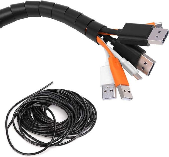Spiral Cable Wrap - 45 Ft 5/16" Spiral Wire Wrap Cord Covers Bundle Sleeve Hose - Image 6
