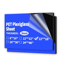 Art3d 1/8" Thick Plexiglass Sheets in Black by Art3d