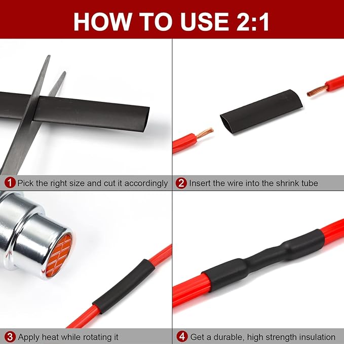 Chanzon 5/16 inch (8mm) Blue Heat Shrink Tubing - 80Ft Roll, 2:1 Ratio Polyolefin Sleeving Wrap 1pcs