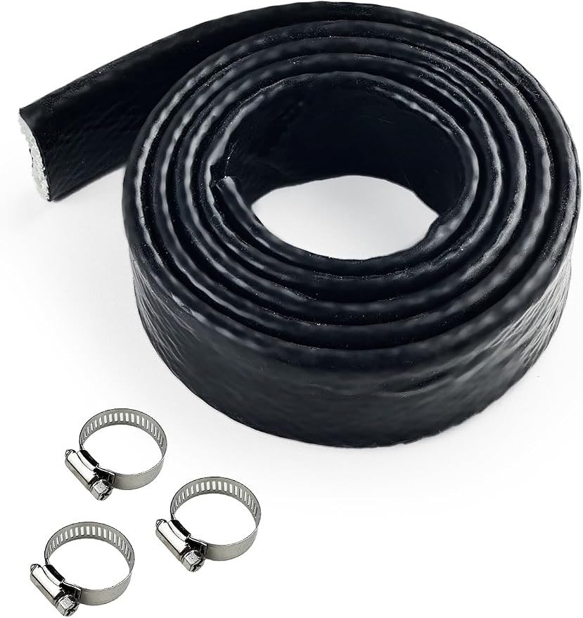 YAMAKATO 1-1/2" ID Heat Shielded Fire Thermo Armor Fire Sleeve Silicone Coated by YAMAKATO