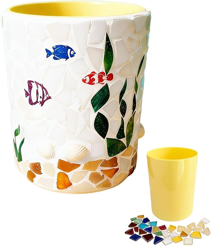 YUCHIYA DIY Glass Mosaic Pen Holder Craft Kit by YUCHIYA