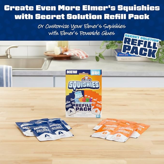 Elmer's Squishies Kids’ DIY Activity Kit, Creates 4 Mystery Characters - Image 4