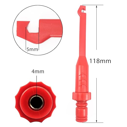 2PCS Multimeter Test Leads Set Electric Wire Piercing Probe Clip, Automotive Insulation Back Probes with 4mm Banana Plug Test Leads for for Diagnostic Electrical Testing