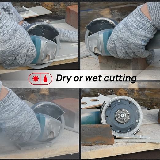DT-DIATOOL Diamond Tile Blade 7 Inch 2pcs Diamond Turbo X Mesh Rim Segement Circular Saw Blade for Procelain Ceramic Stoneware Marble Granite Fits 5/8"-7/8" Arbor