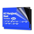 Art3d 1/8" Thick Plexiglass Sheets in Black by Art3d