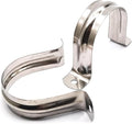 Nge 3inch Rigid Pipe Strap Clamp, Two Hole Strap,U Bracket Tube Clip, Stainless Steel Heavy Duty Pipe Fasten Holder, For The Inner Diameter of Water Pipe is 3 Inche,10PCS