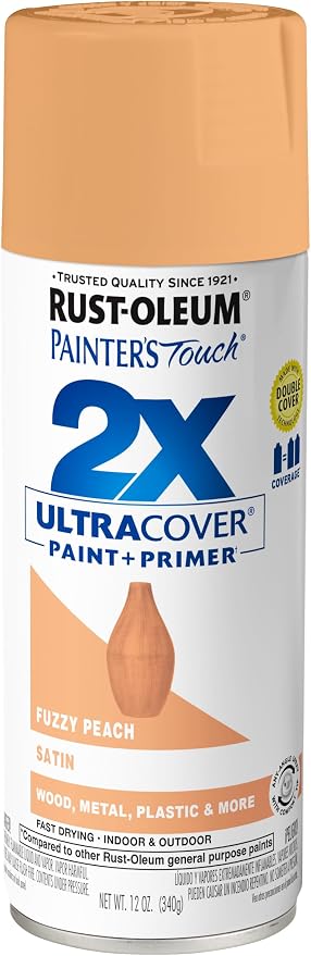 Rust-Oleum Painter's Touch 2X Ultra Cover Spray Paint, Fuzzy Peach | Indoor and by Rust-Oleum