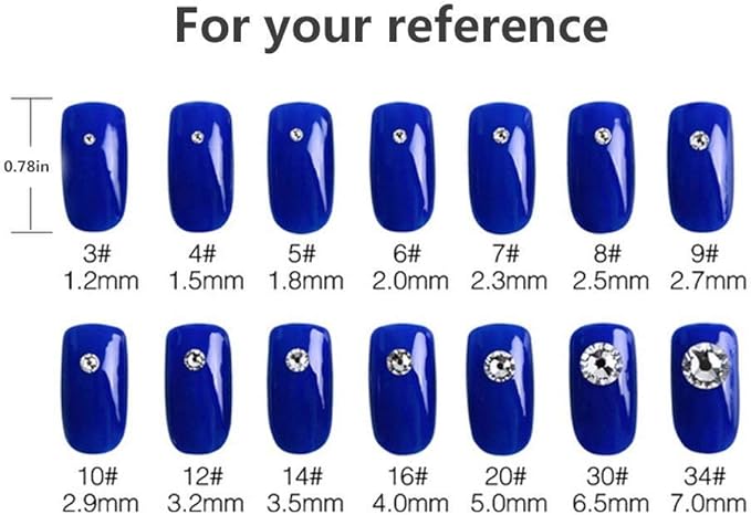 Onwon 288 Pieces SS34 / 7mm Clear Crystal Flat Back Brilliant Round Rhinestones - Image 5