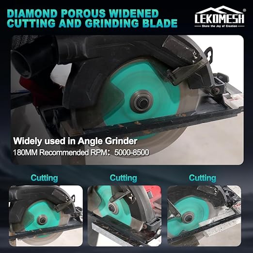 Rock Slab Grinding Disc - 7 inch Glass Cutter Disc(2pcs), Granite Cutting Blade, Diamond Grinder Wheel for Rock Slab, Stone, Tile, Marble, Granite, Glass Diamond Saw Blades