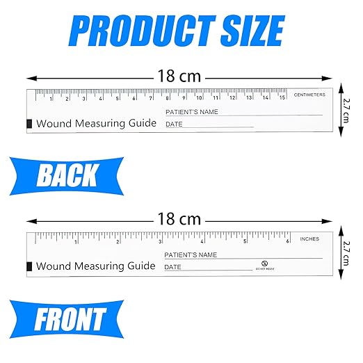 600 Pcs Wound Measuring Tape 6 Inch Wound Ruler Double Sided Disposable Paper Tape Measure Paper Guide Ruler Measurement Tools for Nurses