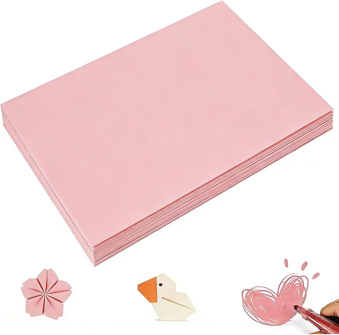 100 Sheets Large Pink Craft Paper by Shinok