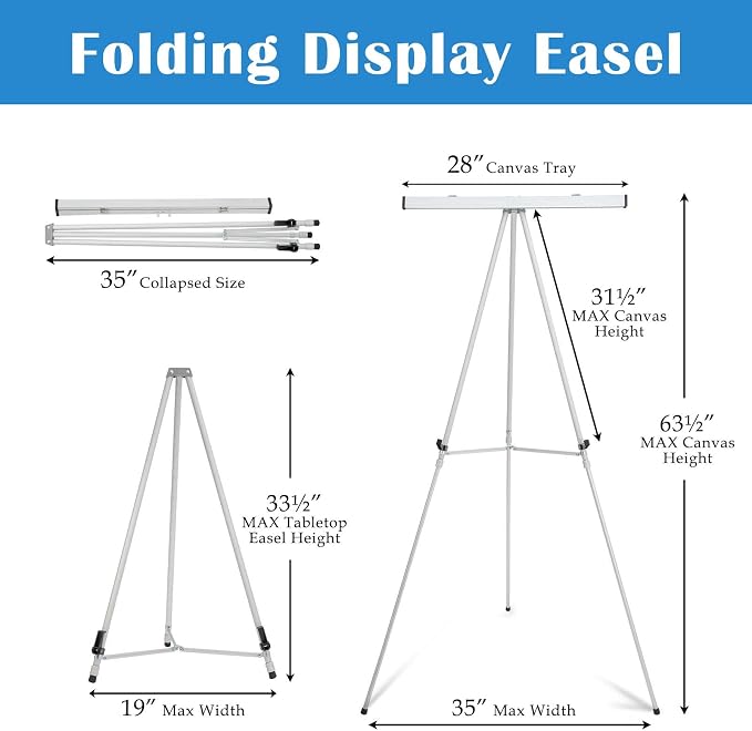 Falling in Art Aluminum Flip Chart Display Easel Stand - Image 2