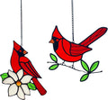 2 Packs Stained Glass Red Cardinal Memorial Gifts by Handcraftedstainedglassgifts