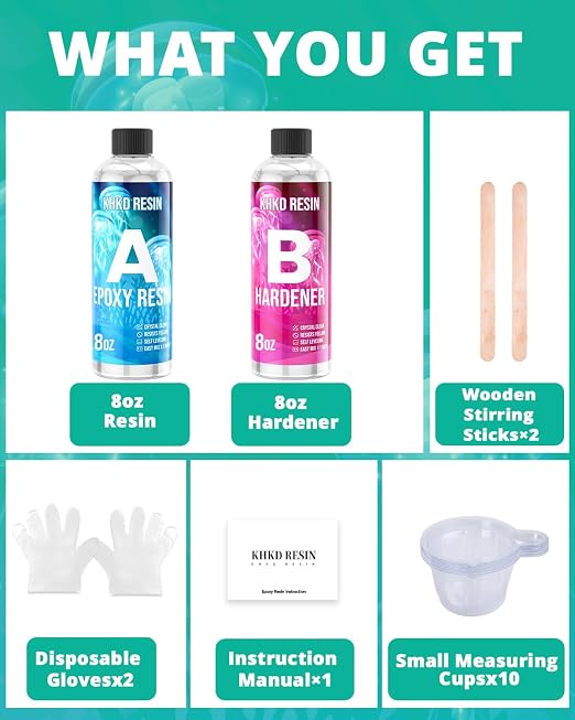Crystal Clear Epoxy Resin Kit, 16OZ Epoxy Kit - Image 3