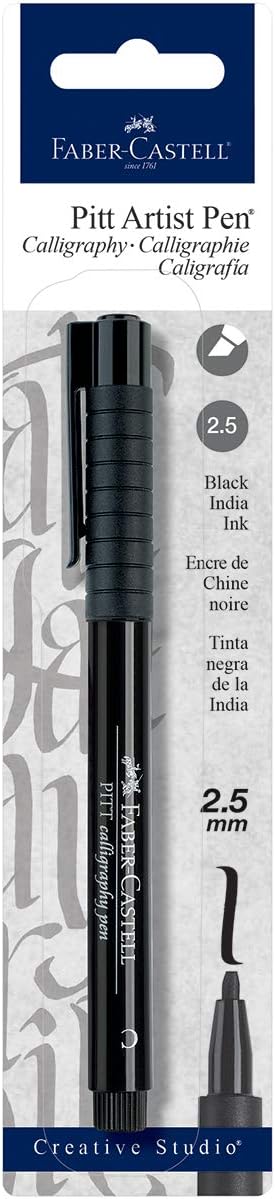 A.W. FABER CASTELL USA FC800073T FC800073 Pitt Calligraphy 2Mm Blk Bc by Faber-Castell