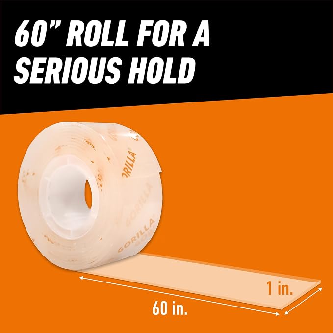 Gorilla Tough & Clear, Double Sided Mounting Tape, Weatherproof - Image 6