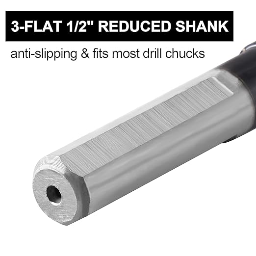 9/16 Cobalt Drill Bit for Metal and Hardened Steel, 1/2 Inch Reduced Shank M35 HSS Twist Jobber Drill Bits, with Index Storage Case