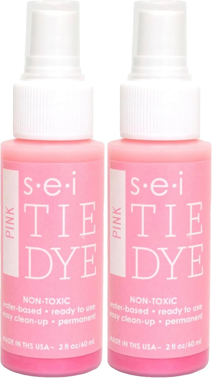 S.E.I. Pink Tie Dye Spray Bottle: 2oz. Non Toxic Fabric Dye Spray, DIY by SEI