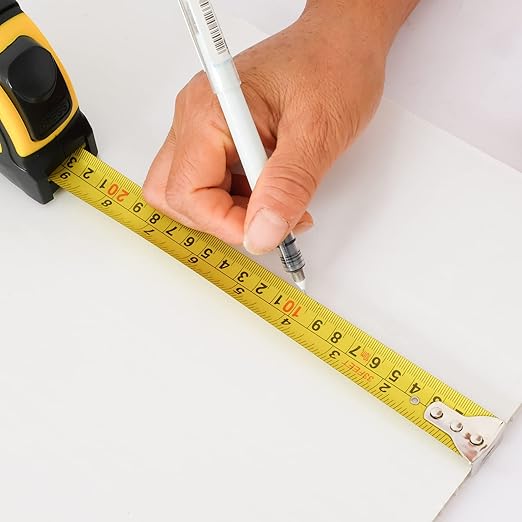 Auto-Lock Measuring Tape, 30-Feet (9M) Dual Side Retractable Tape Measure, Inch/Metric Scale, MID Accuracy, for Electricians, Carpenter, Surveyors and Engineers, with Rubber Protective Casing