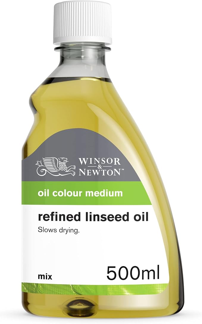 Winsor & Newton Refined Linseed Oil, 500ml Bottle by WinsorNewton