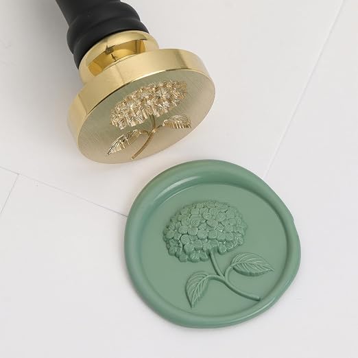 UNIQOOO 3D Embossed Relief Hydrangea Flowers Wax Seal Stamp - Image 9