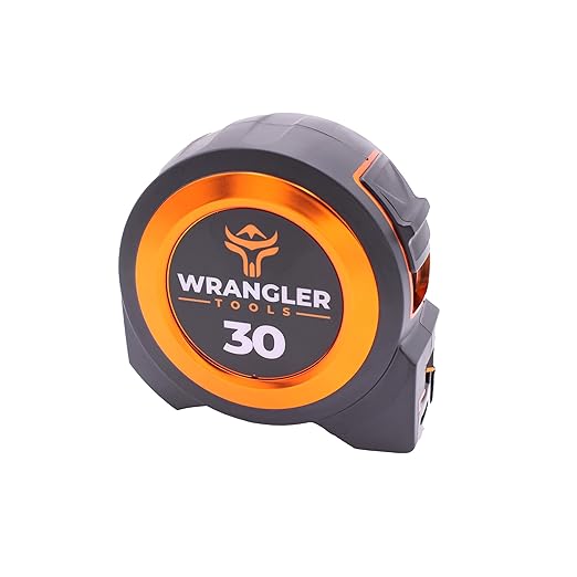 30 FT Tape Measure - Retractable Measuring Tape - Oversized & Double-Sided Print - Blade Lock, Finger Brake - High Performance Nylon Coating, 10' Stand-Out - 13' Reach / 1-1/16" Blade